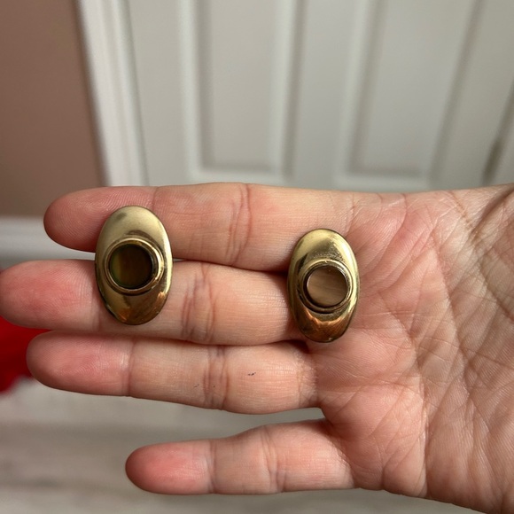 5/$25 Gold vintage 1950 mother of pearl cufflinks for him 💛 HOST PICK - Picture 7 of 7